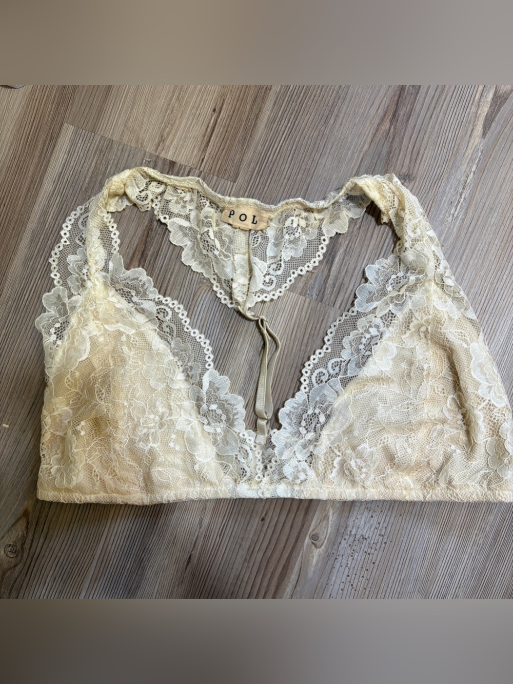 POL Lace Bralette in Ivory